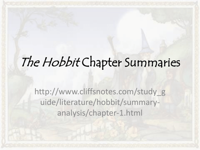 Hobbit summary chapter