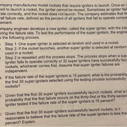 A company manufactures model rockets