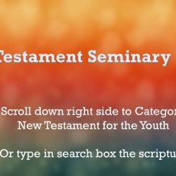 New testament seminary student manual