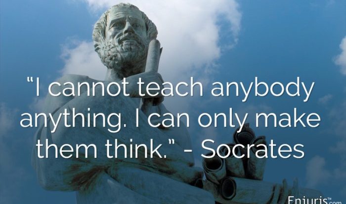 Which best illustrates the socratic method