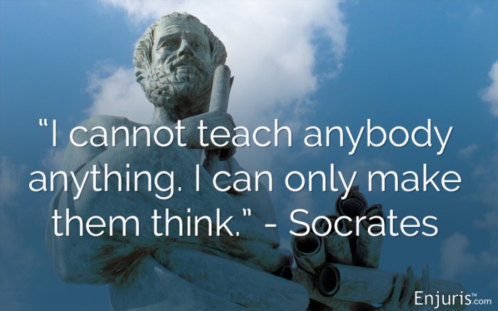 Which best illustrates the socratic method