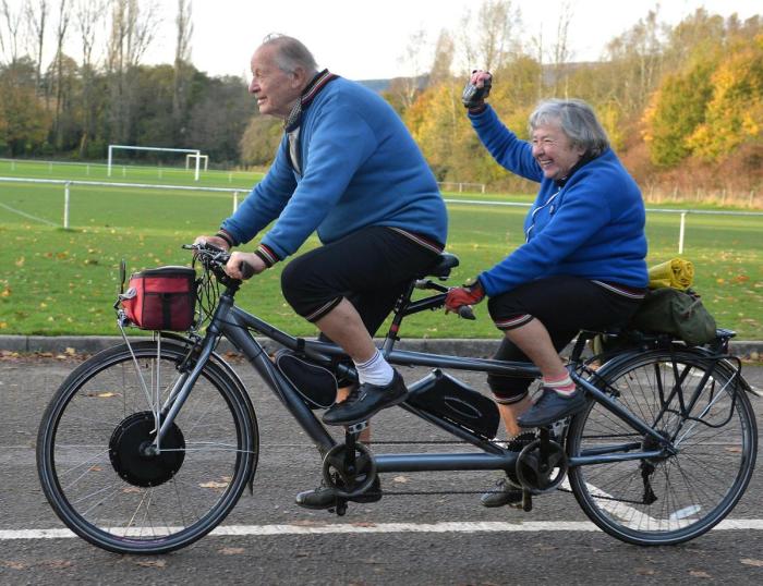 A system of two wheels fixed to each other