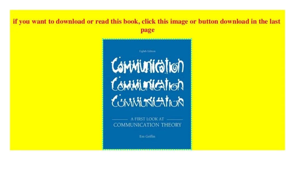 First look at communication theory 11th edition pdf