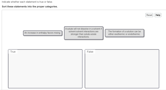 Whether indicate statements each solved following false true transcribed problem text been show has